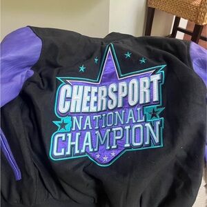 Kids Black and Purple Cheer Jacket
